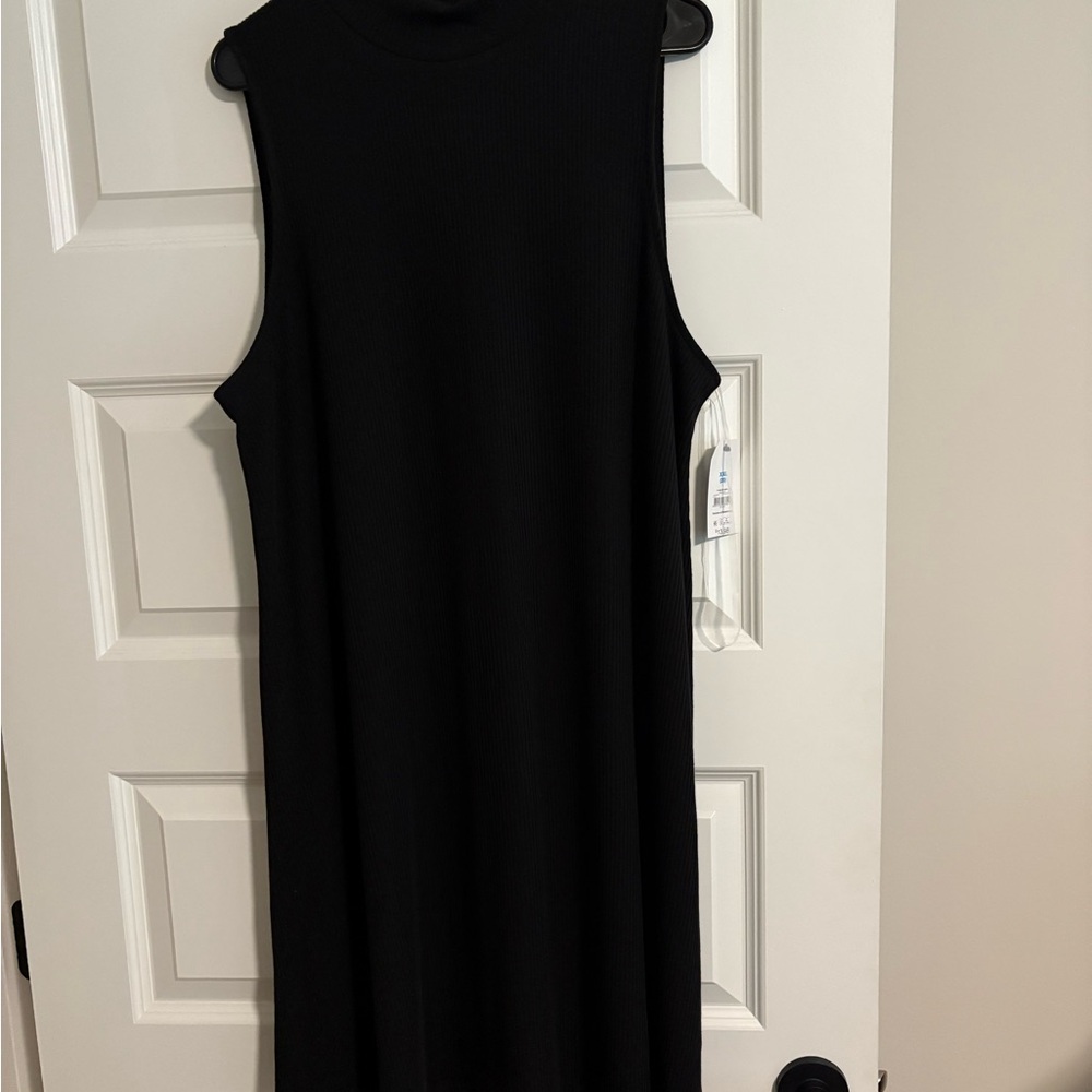 Time and Tru Ribbed Black Dress XXL